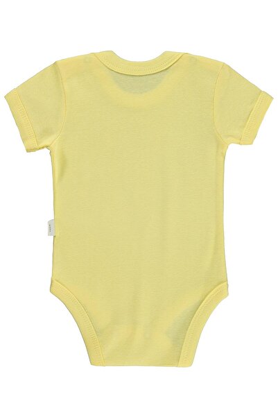 Civil Baby Cute Bunny Baskılı 1-36 Ay Çıtçıtlı Badi - Sarı 9-12 Ay