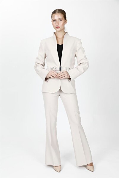 ÖNDER ÖZSOY Classic Jacket with High Collar Model & Spanish-Cut Trousers with...