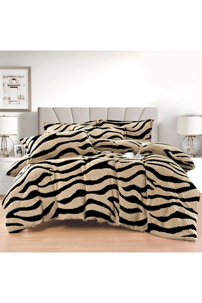 Talis Double Bed Linen Zebra V101 with elastic 180x200 cm, 4 Pieces, Cocolino