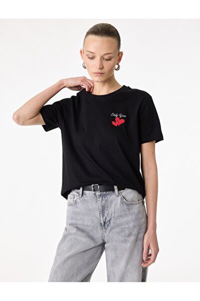 Koton Tricou de damă 6SAK50092EK NEGRU