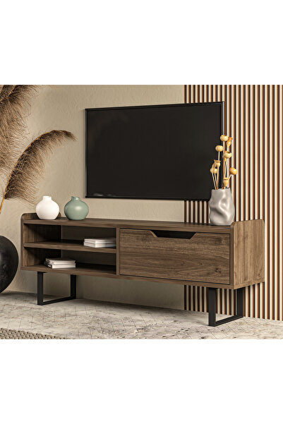 MERT SERT MOBİLYA Angela Tv Sehpası, Tv Ünitesi, Metal Ayaklı Tv Ünitesi