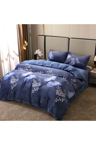 Talis Double Glitter Butterfly Bed Linen 4 Pieces, Cocolino