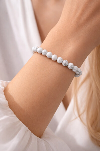 doublemax Howlite Sukalet Stone 100% Natural Stone Bracelet
