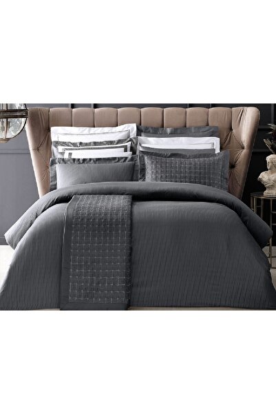 Talis Double King Size Bed Linen Linea Anthracite, Egyptian Cotton