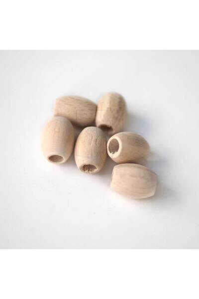 Ritzz Raw Wood Beads // Barrel Model // 19mm // 5 Pieces