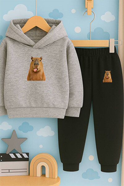 genosha Alt-Top Set Sweatshirt Tracksuit Kids Capybara Printed Daily Trend 3 ...