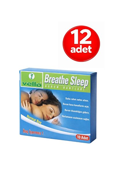 VELLO Breathe Sleep Burun Bandı Normal Boy 10lu 12Paket