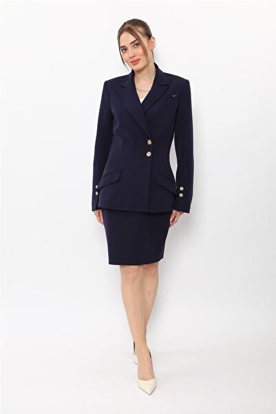 ÖNDER ÖZSOY Men's Lapel Double-Breasted Modern Jacket & Mini Slit Short Tight...