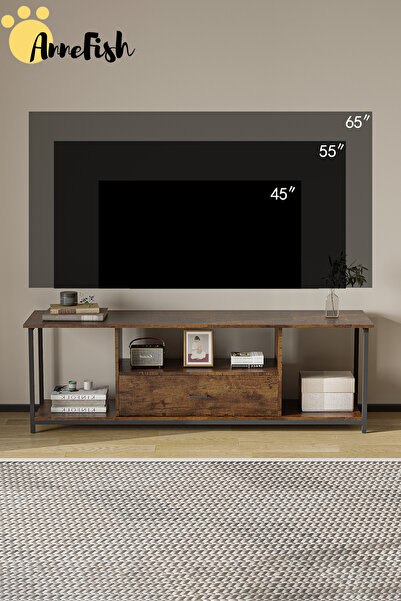 AnneFish 140*35*50cm TV Stand Table For TV Up To 65 Inch Storage Shelves Draw...