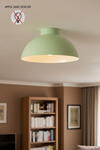 Bamyum Yimpi Mint Plafonyer Avize Tekli Sarkıt Salon Kuaför Cafe Dekoratif Ay...