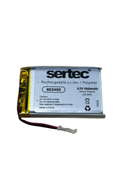 Genel Markalar Sertec 803450 3.7v 1500mah Li-polymer Pil (devreli/1.5a)