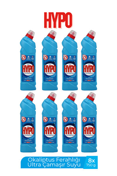 Hyper Hypo HYPO ULTRA KIVAMLI ÇAMAŞIR SUYU OKALİPTUS 750 GR X 8