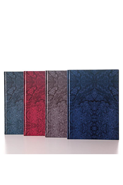 elma Ciltli Sert Kapak Mermer Desen Okul Defteri 20 cm x 28 cm 160 Yaprak Kar...