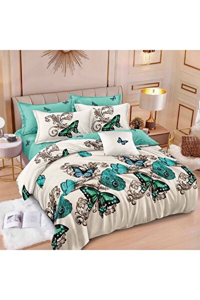 Talis Weiss Butterflies Double Bed Linen 6 Pieces, Finet