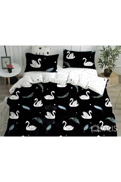 Talis Swan Double Bed Linen, Satin Cotton