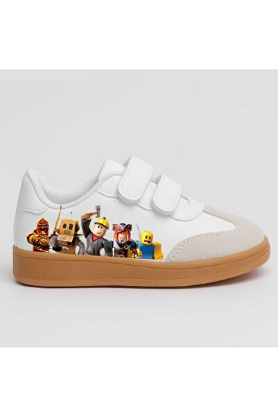 lias desing PANTOFI SPORT DIN CAUCIUC ALBI CU IMPRIMEU PENTRU COPII, EROI LUC...