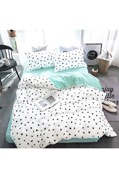 Talis Triangle Double Bed Linen, Satin Cotton