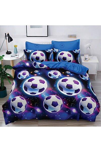 Talis 3D Football V3 Double Bed Linen with 6 Pieces, Finet