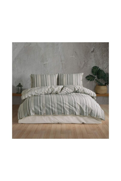 Talis Lenjerie de Pat Dublu Dokya V1 Verde, Bumbac 100%