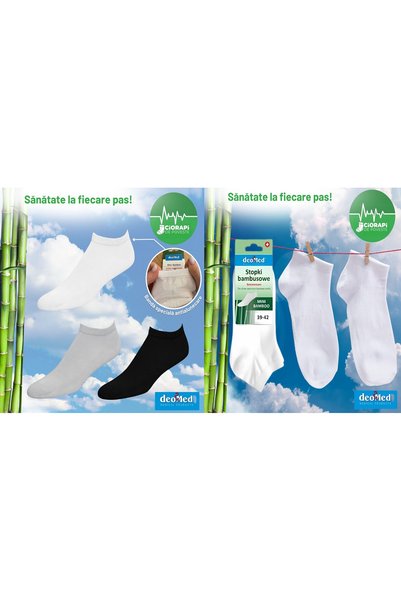 Deomed Sosete pentru diabetici MINI din bambus, gri deschis, 39-42