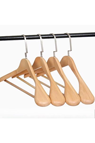 ada tasarım market Lüks Kanca Formu Naturel Renk Takım Elbise Askısı Ceket As...