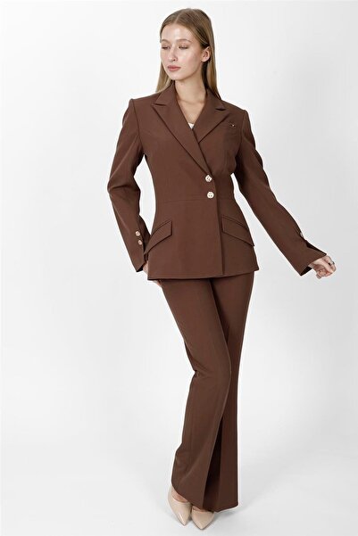 ÖNDER ÖZSOY Men's Lapel Collar Double-Breasted Modern Jacket & Pocketed Spani...