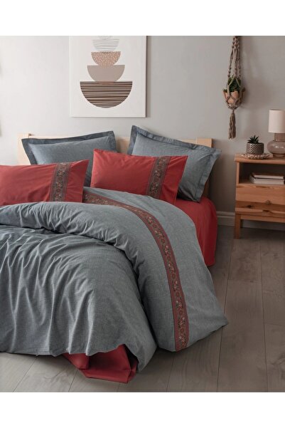 Talis Felina Double Bed Linen Bordeaux, 100% Cotton