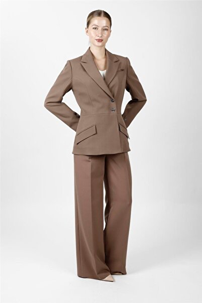 ÖNDER ÖZSOY Men's Lapel Collar Double-Breasted Modern Jacket & Classic Palazz...