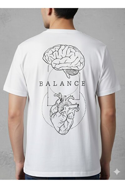 PENTHİLUS Balance Digital Printed Unisex T-Shirt - Unisex Comfortable Fit T-S...