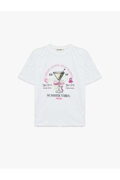 Koton Γυναικείο T-shirt 6SAL10085IK ECRU