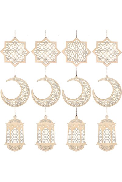 Chielor 12 Pieces Ramadan Decorations, Eid Mubarak Ornament