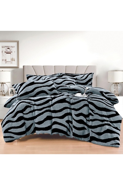 Talis Double Bed Linen Zebra V107 with elastic 180x200 cm, 4 Pieces, Cocolino