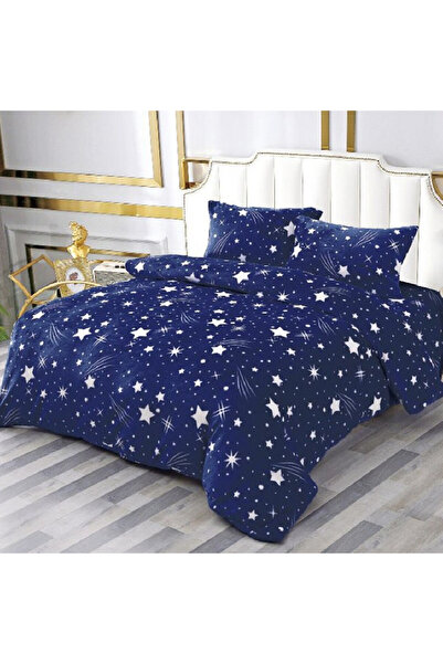 Talis Double Bed Linen with Elastic 180x200 Comet Blue, Cocolino