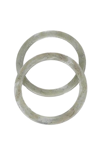 Ritzz Flat Round Acrylic Bag Handle 15 cm - Gray Smoke