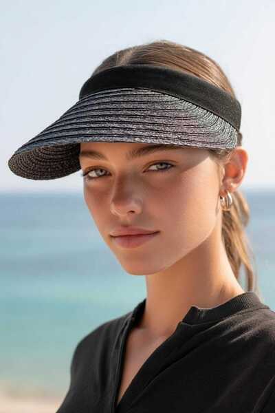 LAGRANZE Aura Sun Women's Straw Visor Hat