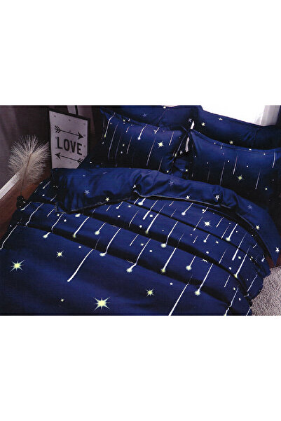 Talis Falling Stars Double Bed Linen, Satin Cotton