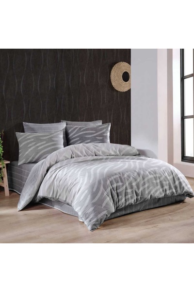 Talis Prime Double Bed Linen Grey, 100% Cotton
