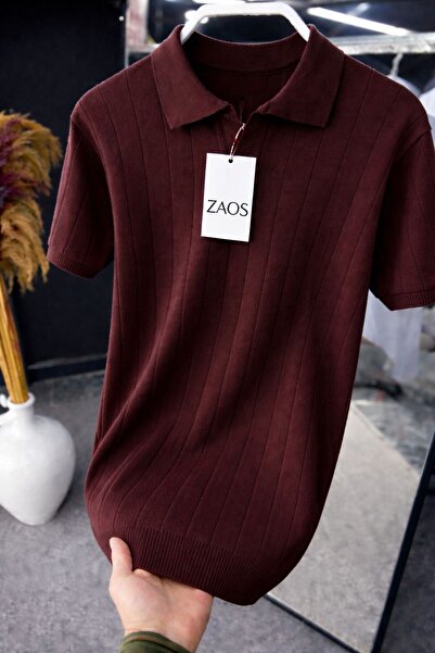 zs zaos fashion Ανδρικό κοντομάνικο πλεκτό μπλουζάκι poloyaka, άνετο, ποιοτικ...