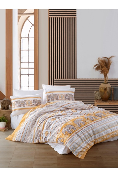 Talis Sydney Yellow Double Bed Linen, 100% Cotton