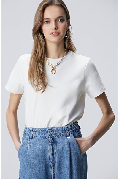 Network Beyaz Basic T-shirt