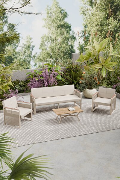 Wood House SERA BAHÇE TAKIMI (cappucino-bej)