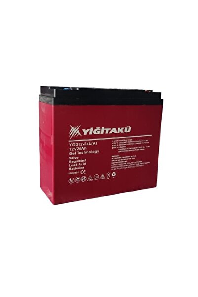 Yiğit Akü 12V 24Ah Jel Akü 6'lü Paket 2026 ÜRETİM EBATLARI: 169x179x78mm