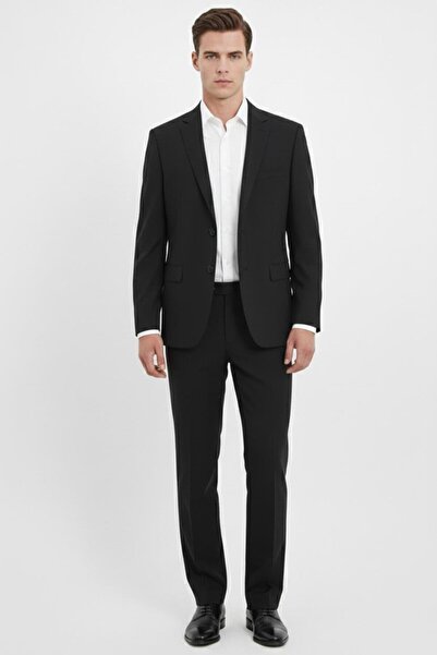 Uki SİYAH 4 Drop Klasik Takım Elbise