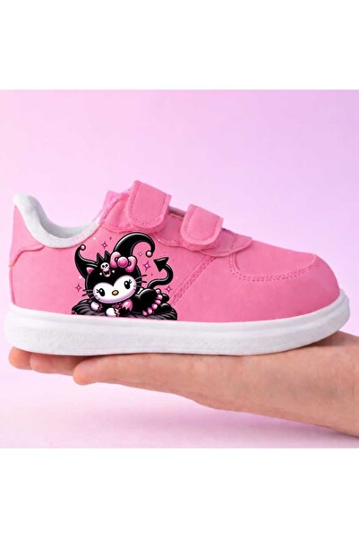 lias desing pălărie neagră pentru fetiță, pisica Hilo, pantofi sport roz