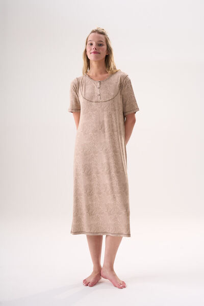 Etoile Бамбукова дамска лятна рокля с къс ръкав до коляното 26201