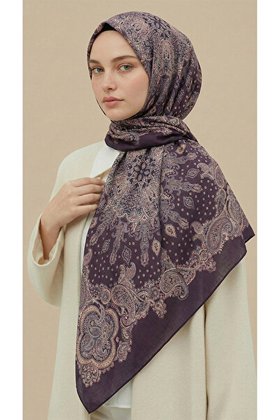 Karaca Eşarp ΛΑΒΙΝΙΑ ΣΧΕΔΙΑΣΜΕΝΟ ΒΑΜΒΑΚΕΡΟ ΚΑΦΤΑΡΙ 120*120 ΕΚ.