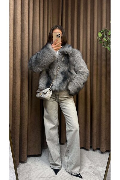 Maysa GRİ FERMUARLI KÜRK