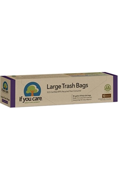 If You Care Large recycled plastic garbage bags 113.6L, 10 pcs.,