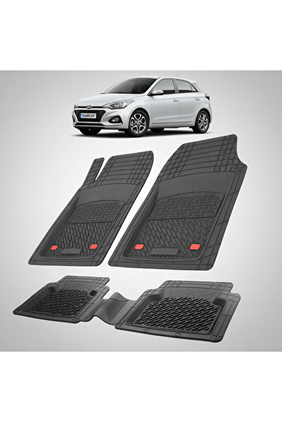 TEAMCAR Car Mats Hyundai i20 Facelift 2018-2020 - Rubber Mat-Black