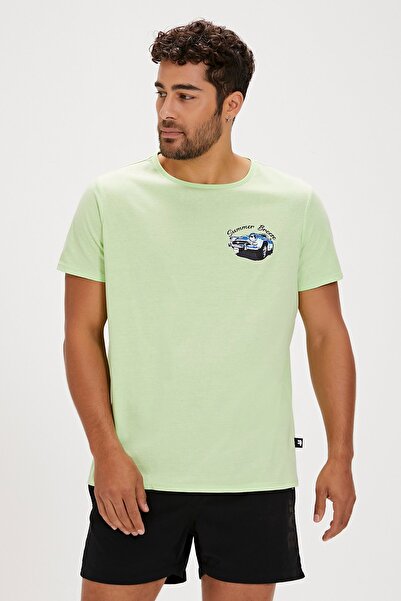 Bad Bear Dustin green Printed men's t-shirt